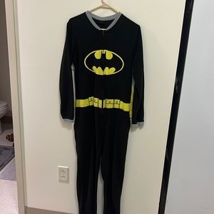 Batman pajama onesie with Velcro cape size small
